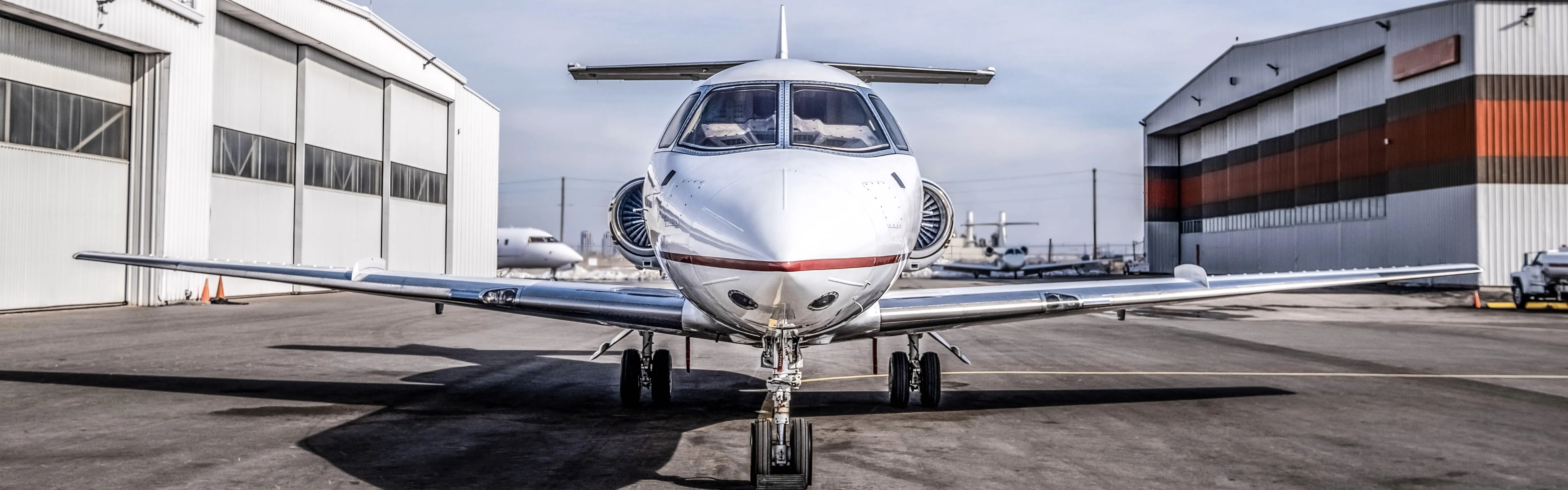 Plane parked on ramp